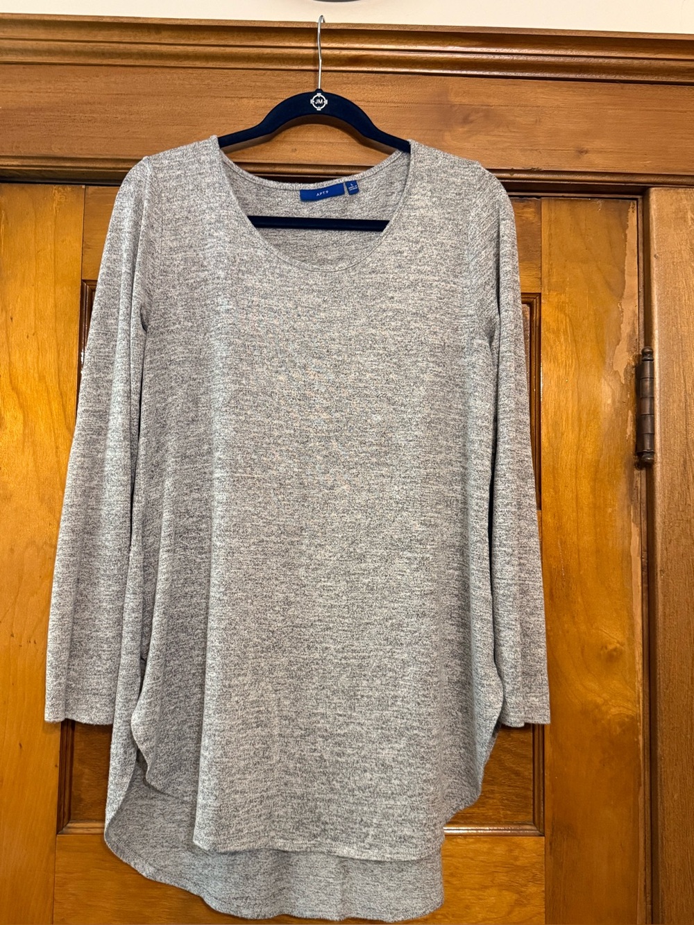 Apt. 9 Heather Gray Long Sleeve Tunic Top